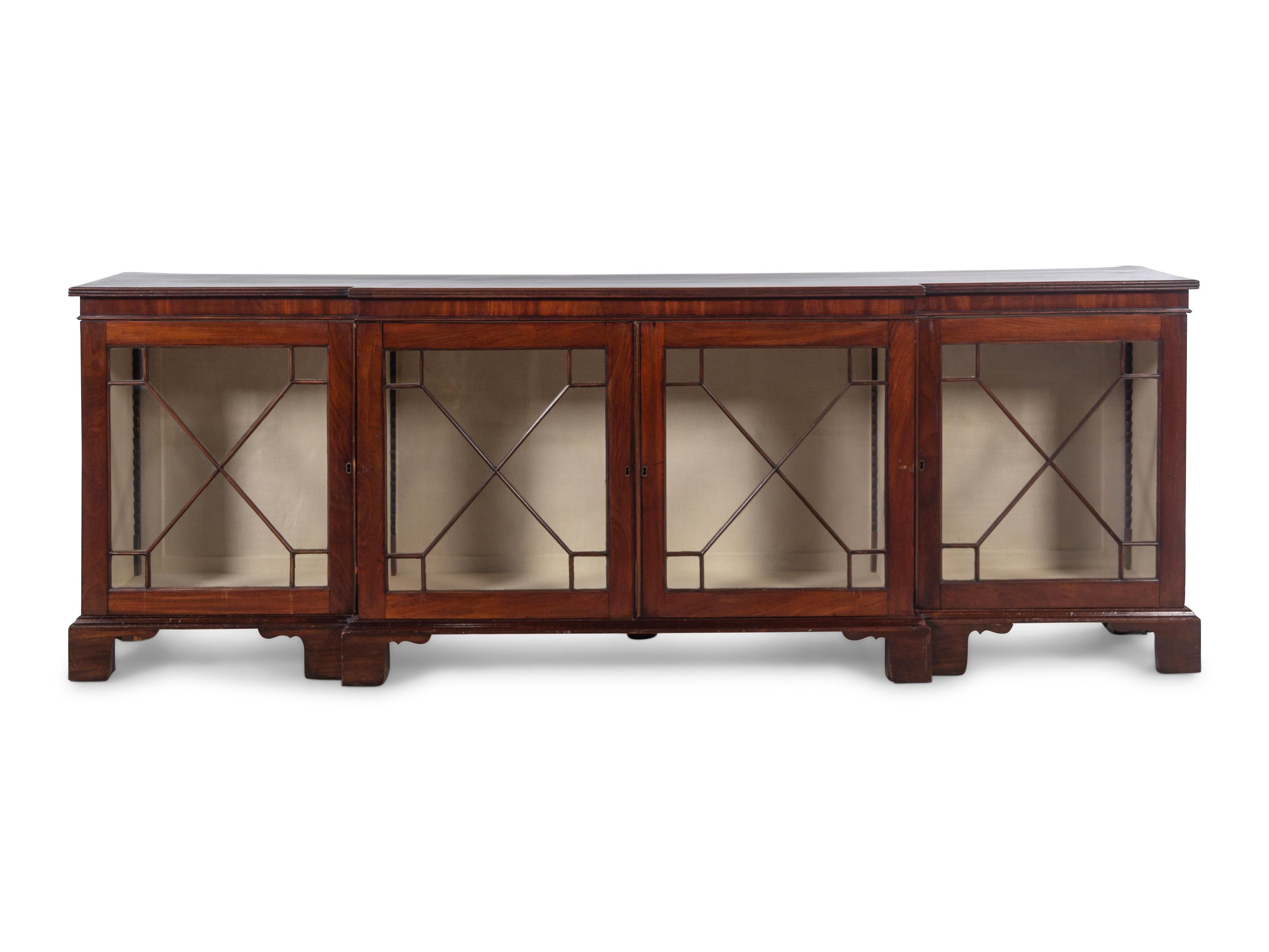 A William IV Mahogany Breakfront Cabinet