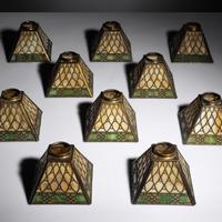 Group of 11 trapezoidal light covers