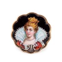 ENAMEL PORTRAIT MINIATURE RING