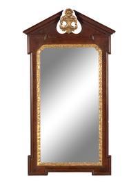 A Late George III Carved Mahogany and Parcel Gilt Mirror