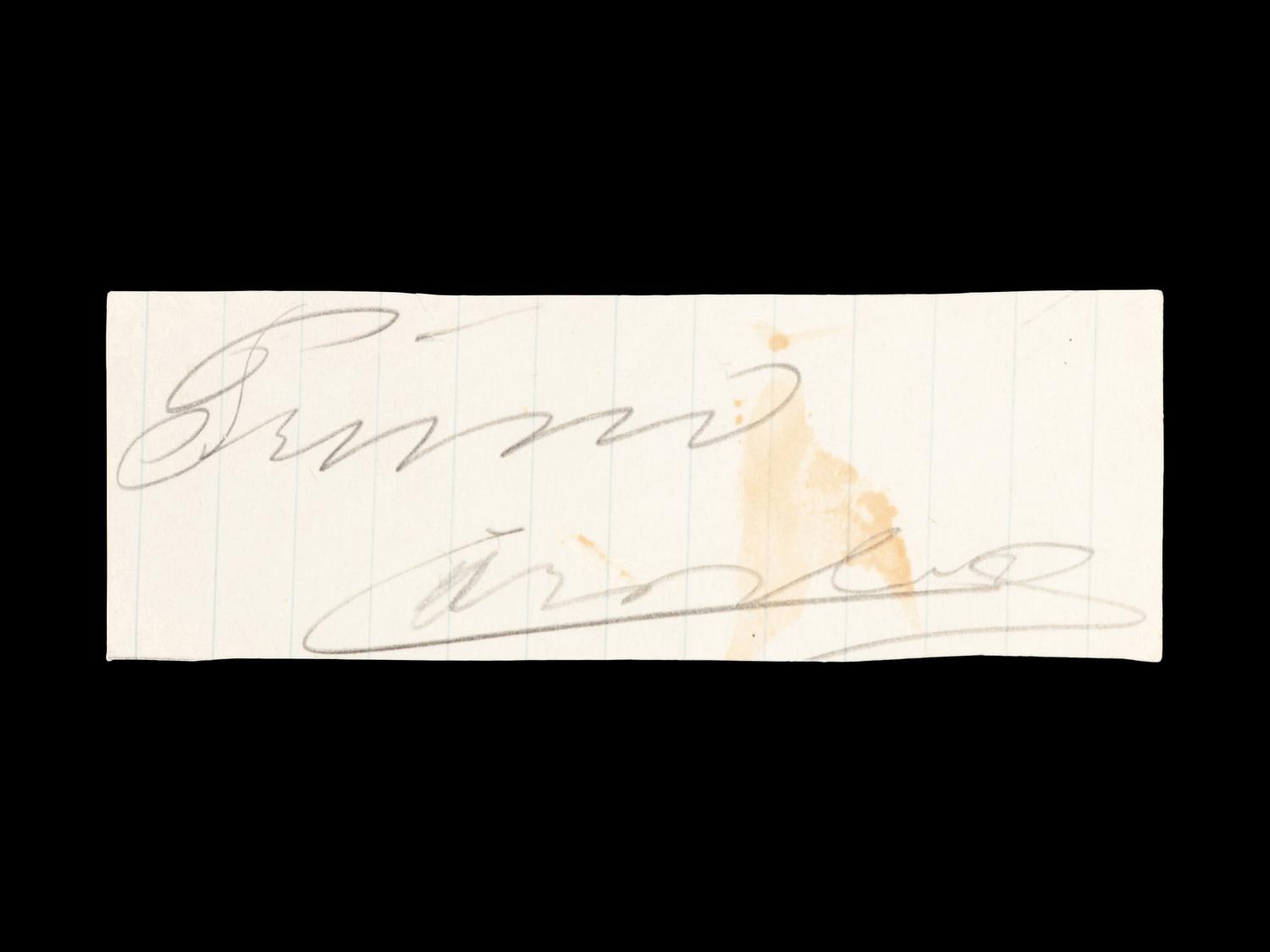 A Heavyweight Boxing Champion Primo Carnera Signed Autograph,