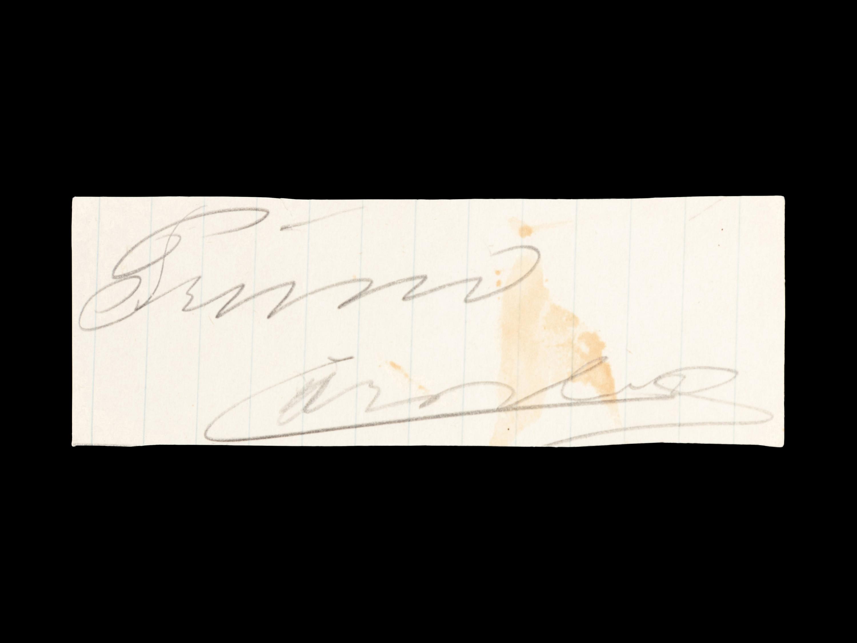 A Heavyweight Boxing Champion Primo Carnera Signed Autograph,