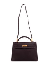 Hermès Dark Brown Leather 32cm Kelly Bag, 2007