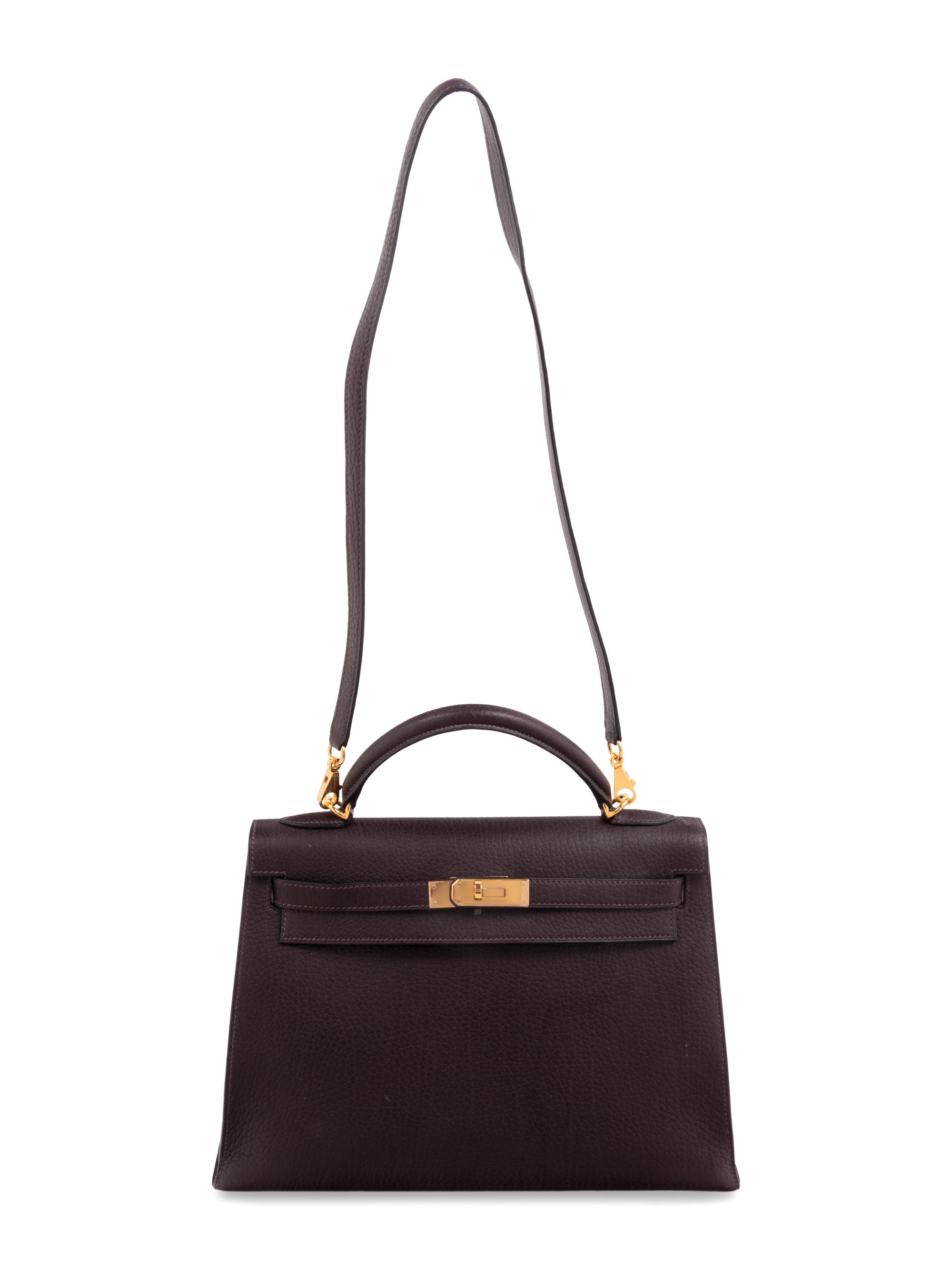 Hermès Dark Brown Leather 32cm Kelly Bag, 2007