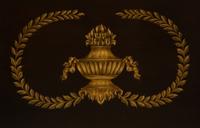 A Regency Style Ebonized and Gilt Four-Poster Bed