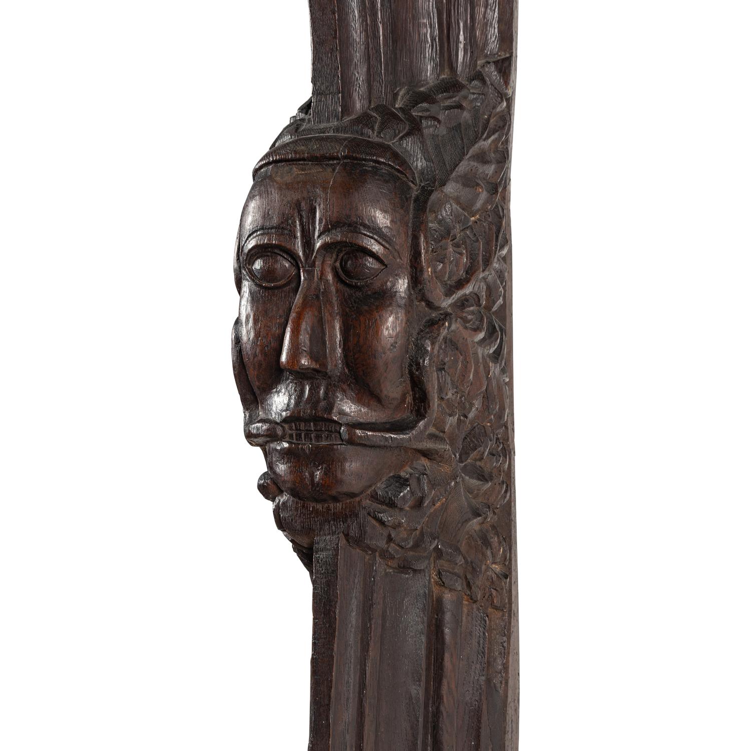 An English Carved Oak Architectural Element