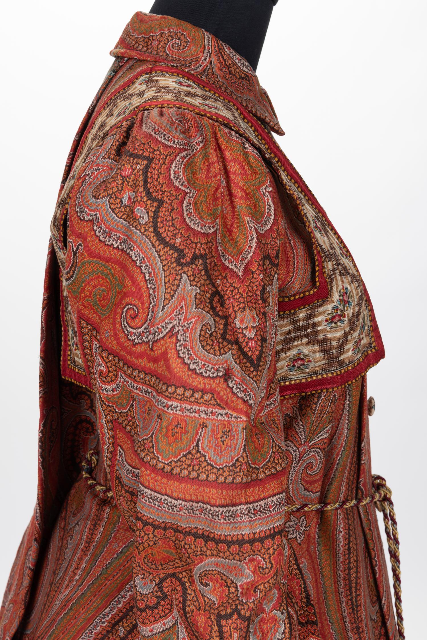 Paisley Shawl House Dress with Watteau Pleat, c.1890