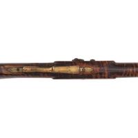 Percussion Plains Rifle with Brass Lock Marked Golcher & Butler Attributed to Tryon