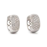 WHITE GOLD AND DIAMOND HUGGIE EARRINGS