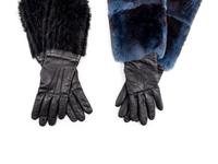 Two Pairs of Designer Fur Trimmed Gloves: One Prada, One Fendi
