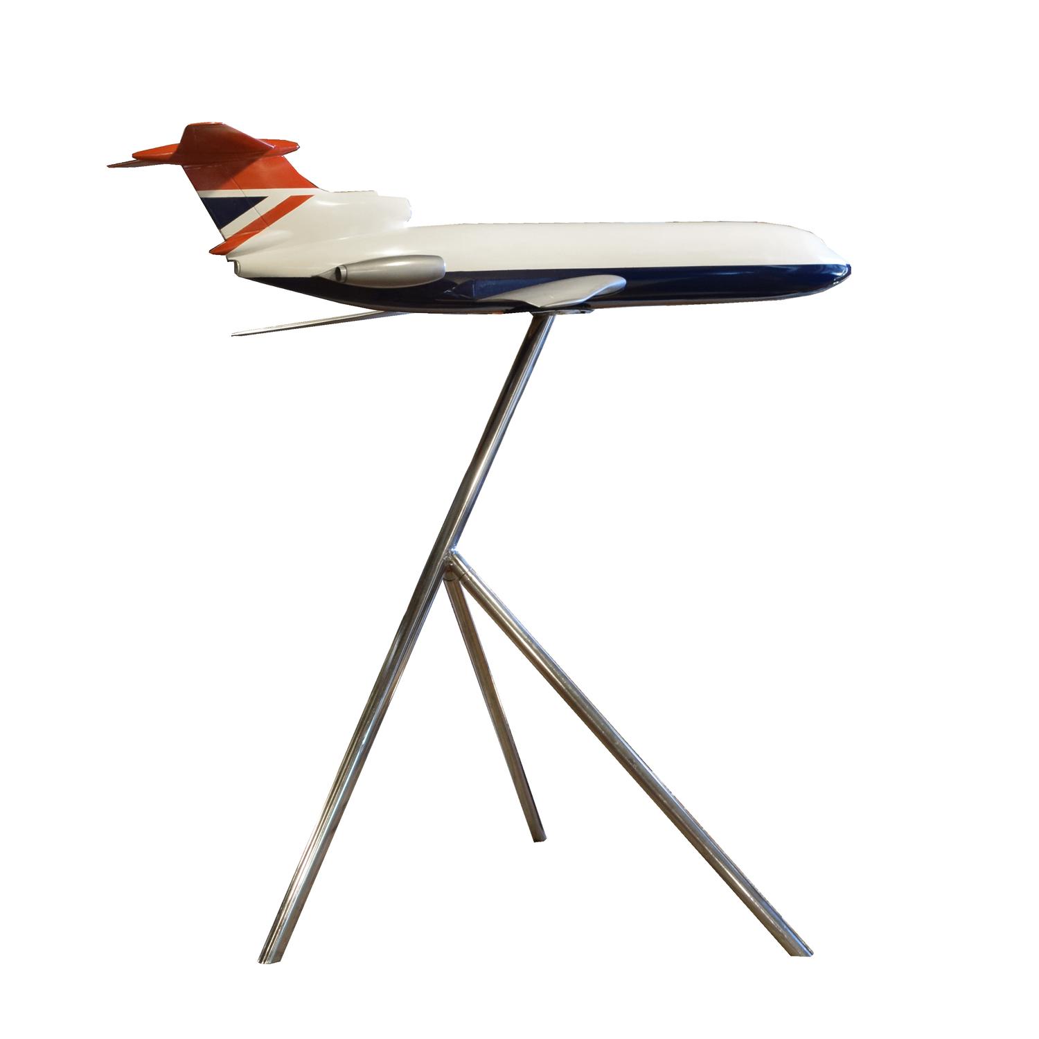 A Model of a British Airways Airplane on Stand 55" W x 49" D x 51.5" H — England, Circa 1960