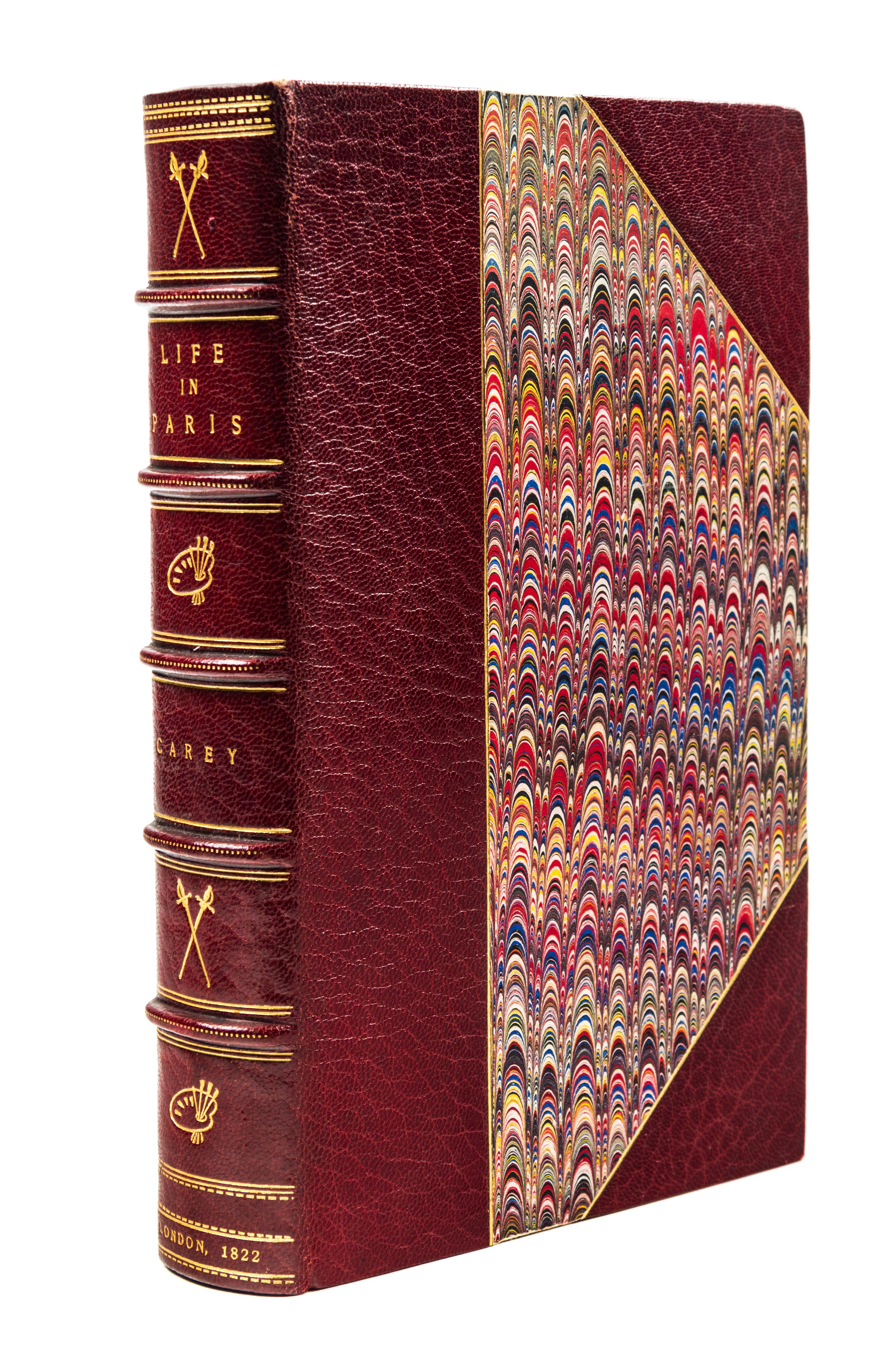 (CRUIKSHANK, GEORGE) CAREY, DAVID. Life in Paris... London, 1822. Numerous hand-colored plates.