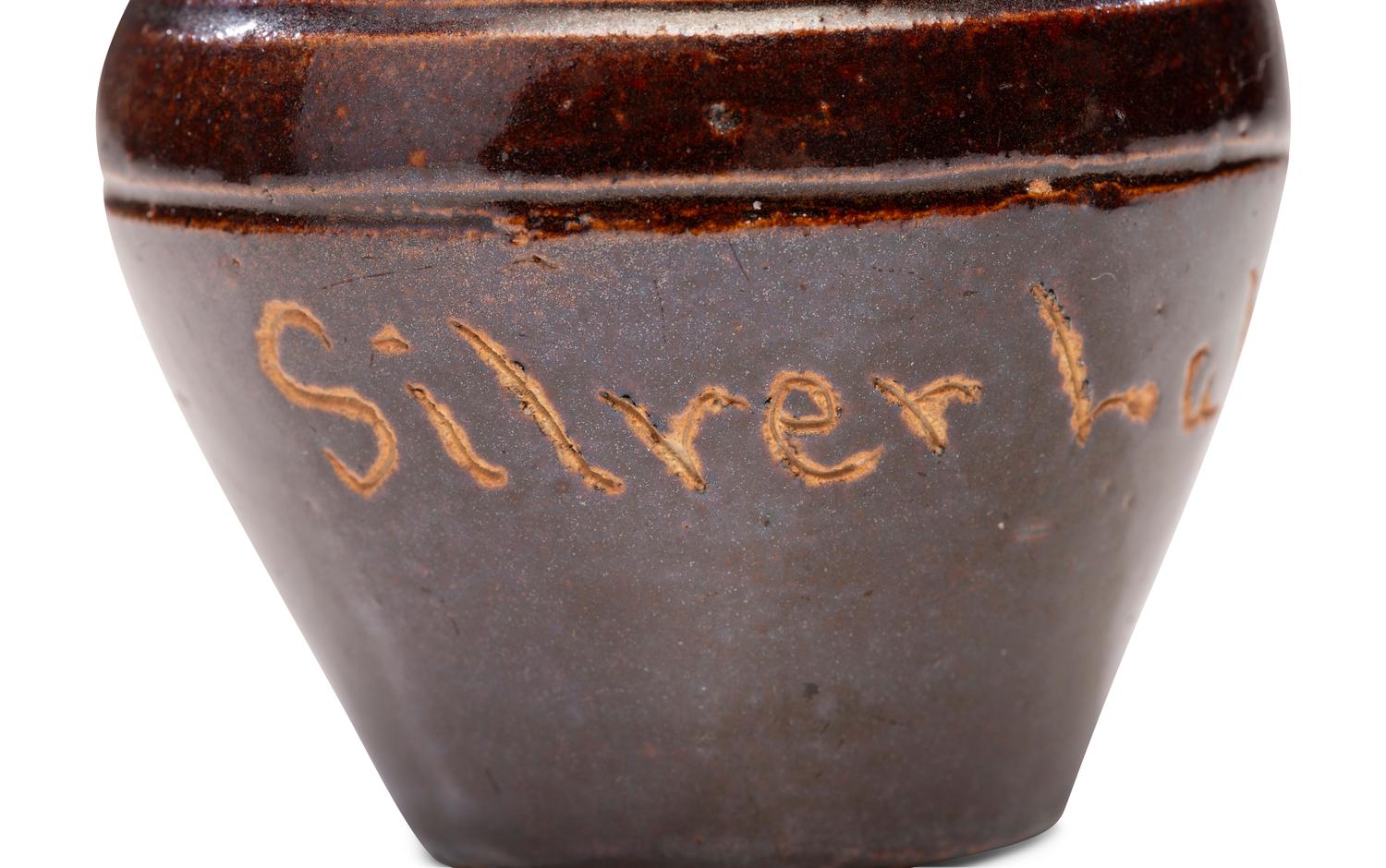 Six Fair and Amusement Park Souvenir Slip-Glazed Miniature Stoneware Vessels