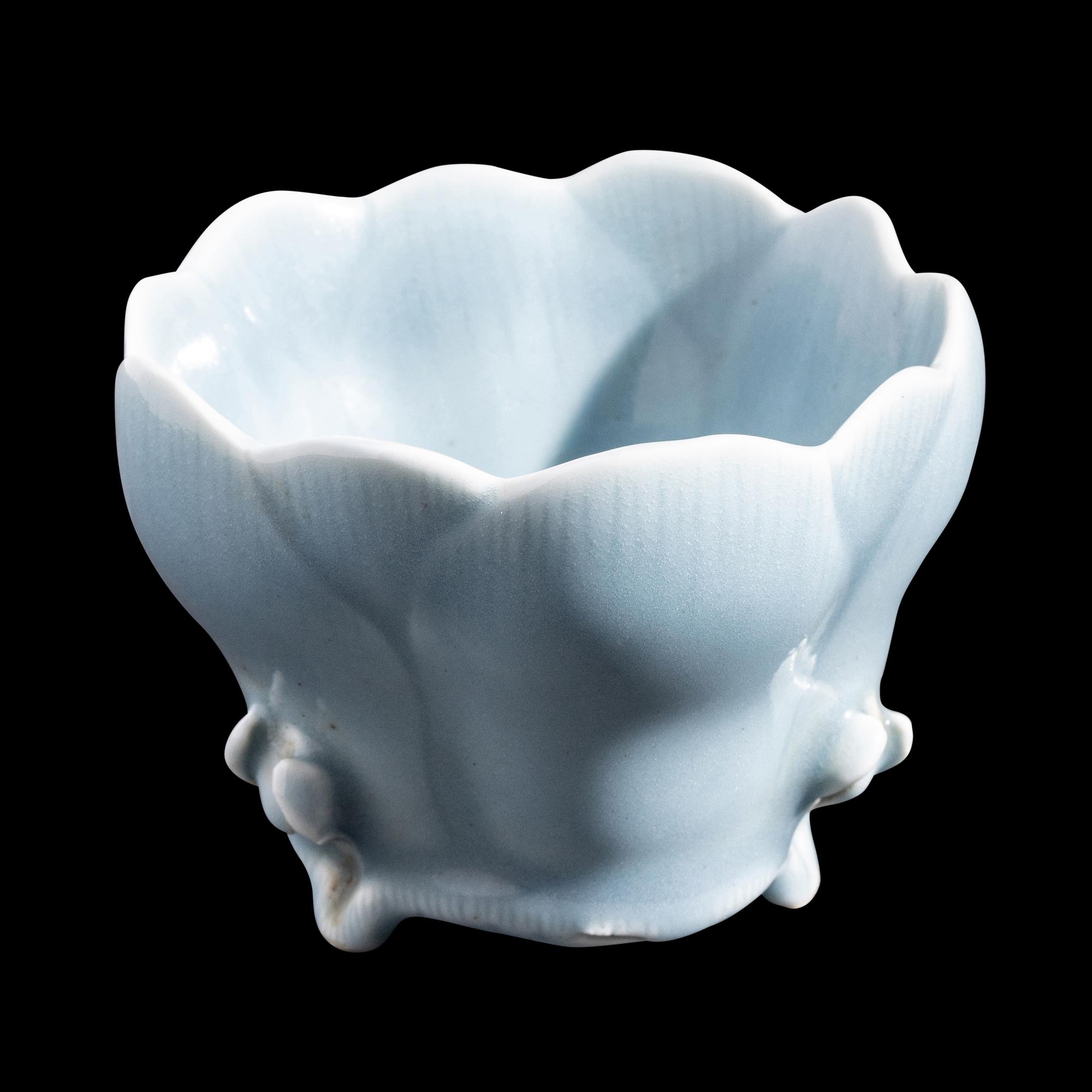 A Chinese Clair-de-Lune Porcelain Floriform Cup
