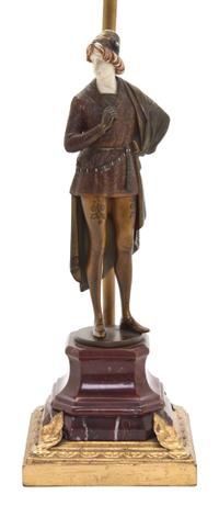 A German Bronze and Ivory Figure, Hans Keck (active 1900-1922), Height 8 3/4 inches.