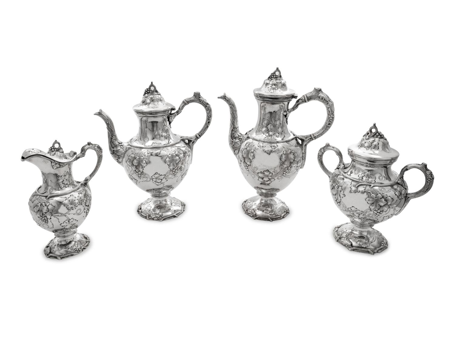 An American Coin Silver Four-Piece Tea and Coffee Service