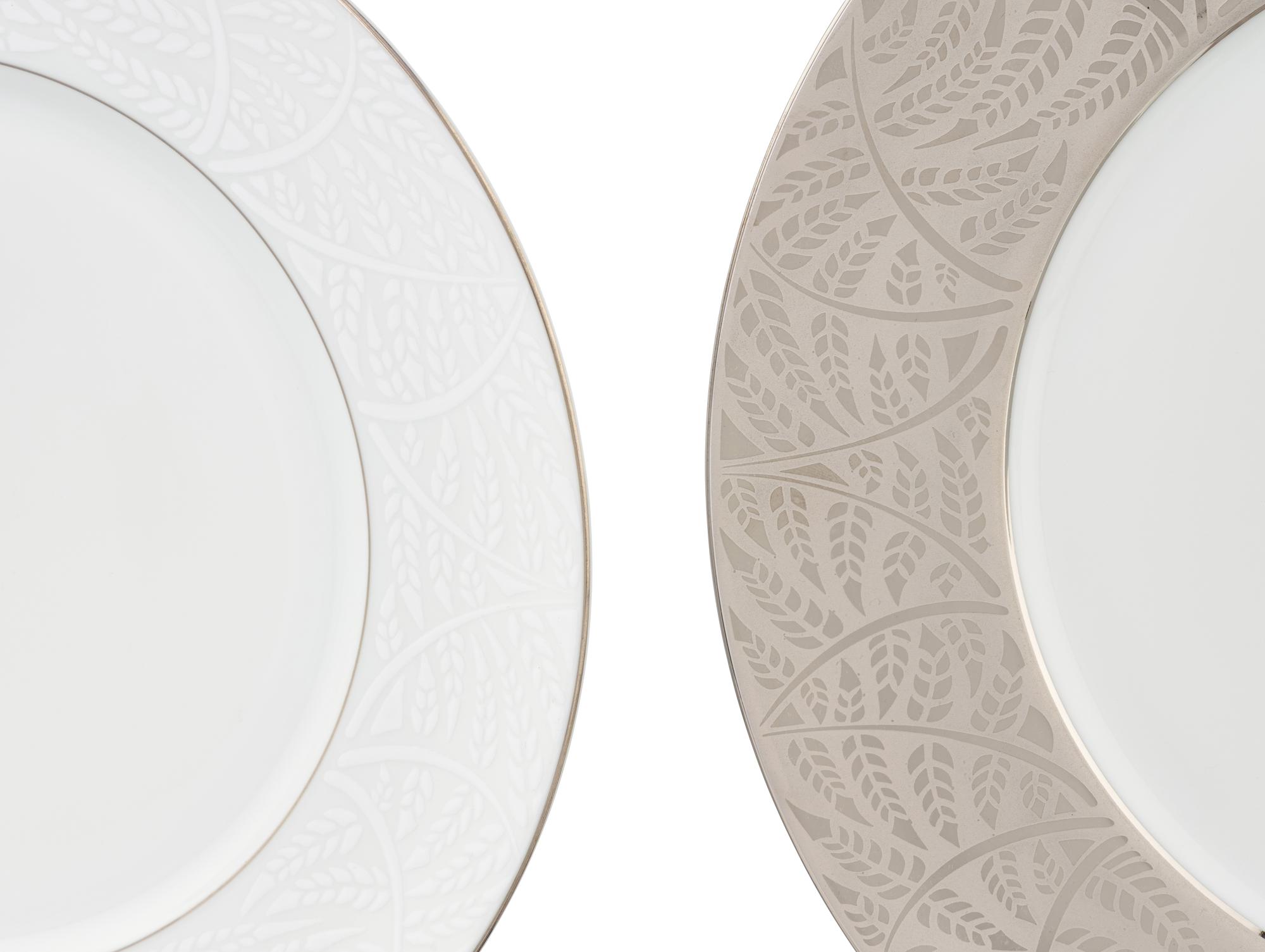 A Lalique Damasse Porcelain Dinner Service