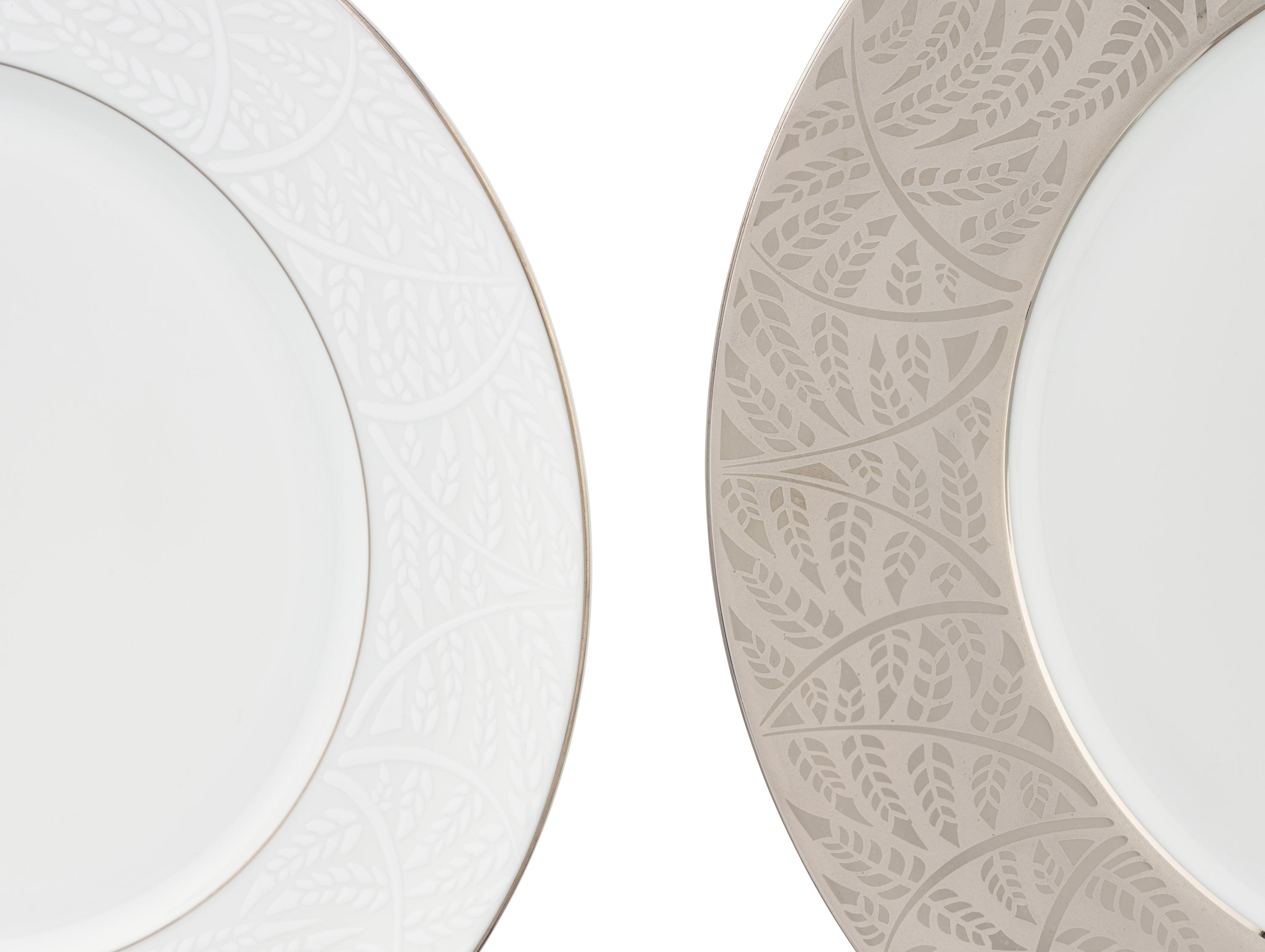 A Lalique Damasse Porcelain Dinner Service