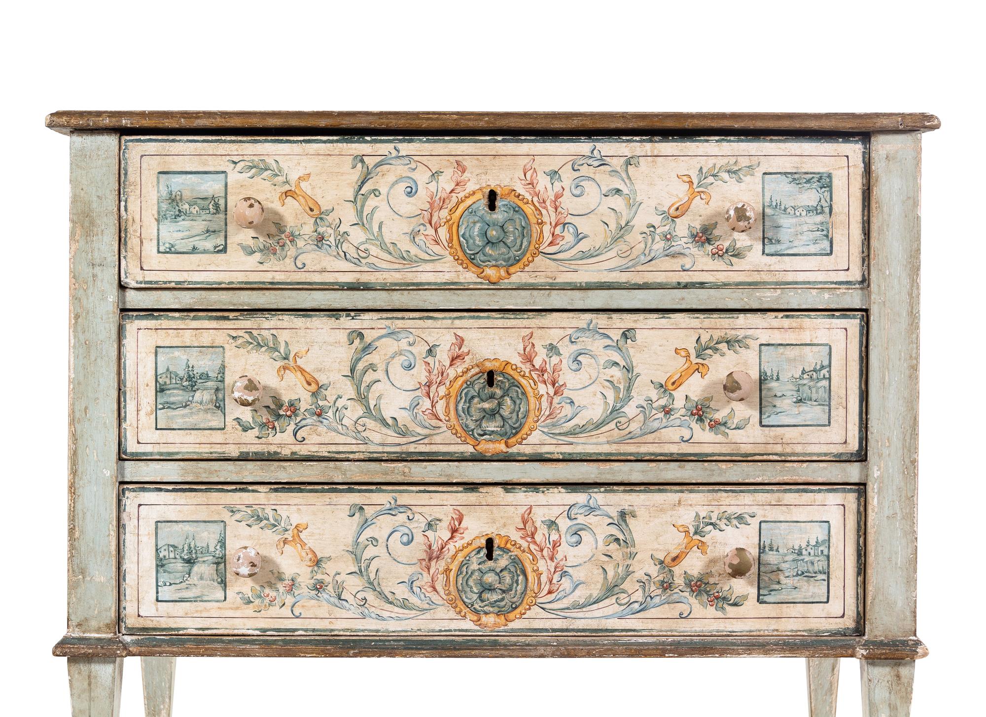 An Italian Painted Commode