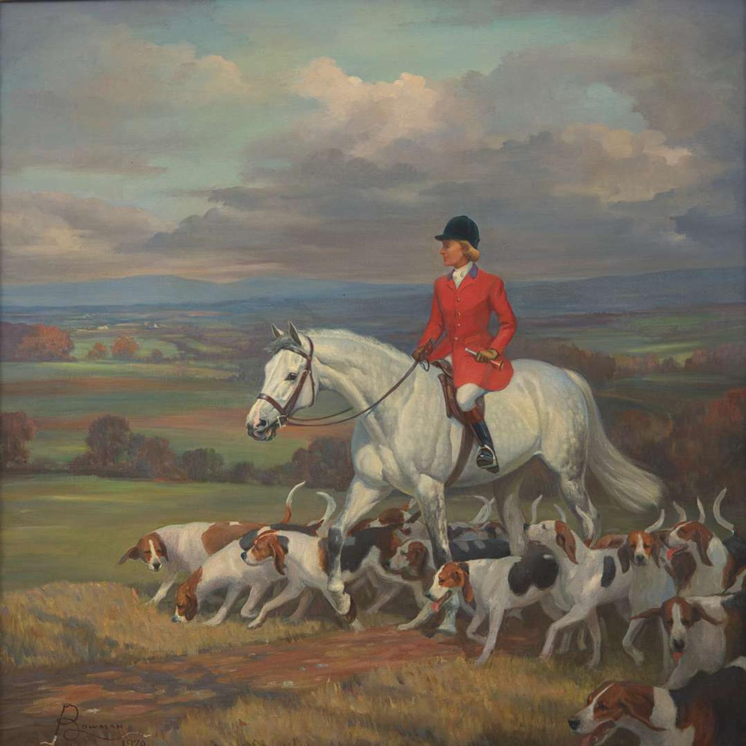 Jean Bowman (American, 1917–1994) - Roberta M. Watson, MFH, Westmoreland Hounds on ‘Charley’