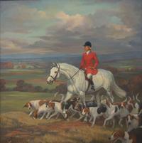 Jean Bowman (American, 1917–1994) - Roberta M. Watson, MFH, Westmoreland Hounds on ‘Charley’