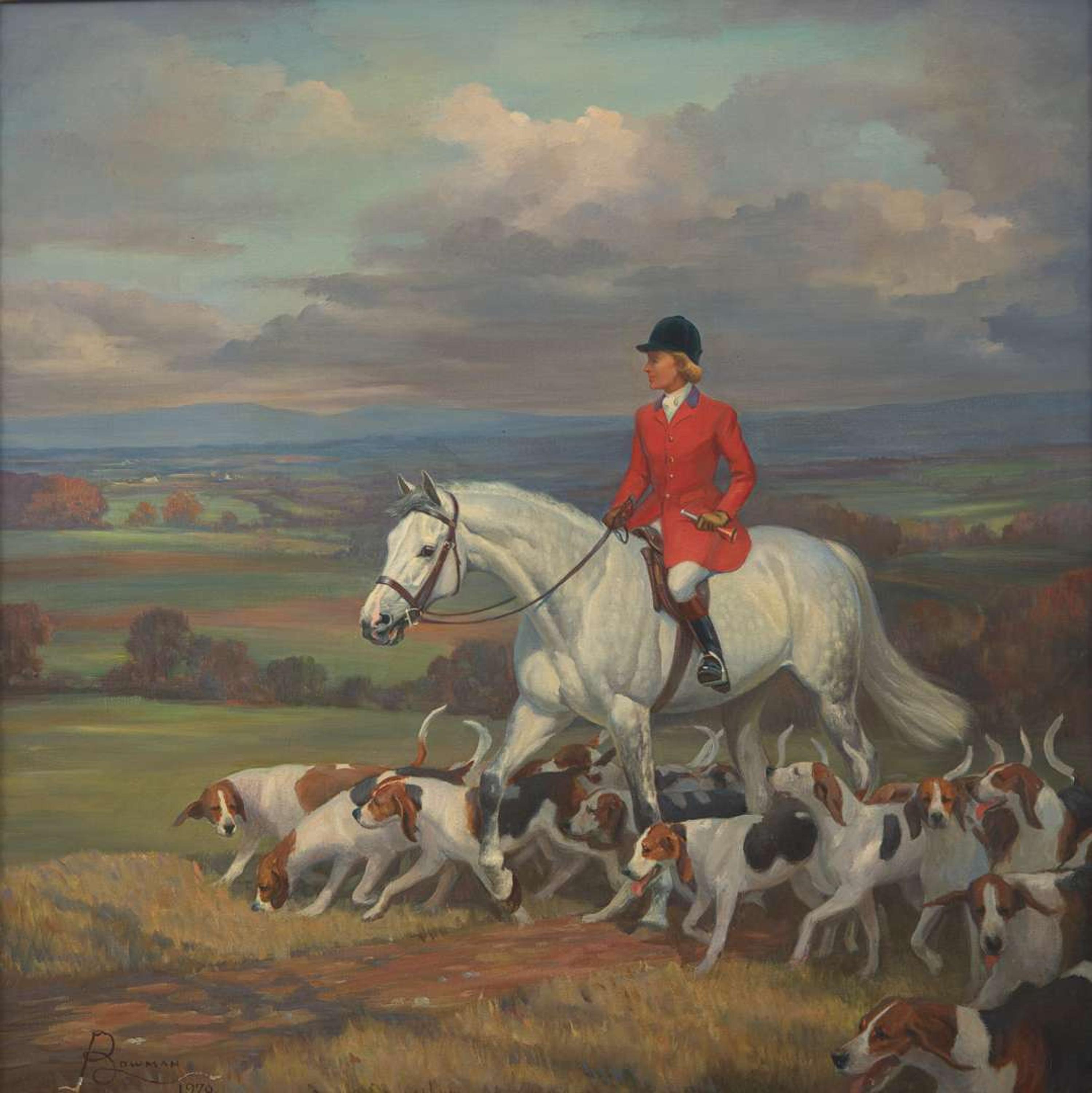 Jean Bowman (American, 1917–1994) - Roberta M. Watson, MFH, Westmoreland Hounds on ‘Charley’