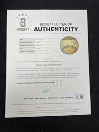 A Jimmie Foxx Single Signed Autograph Baseball (Beckett Authentication Services)