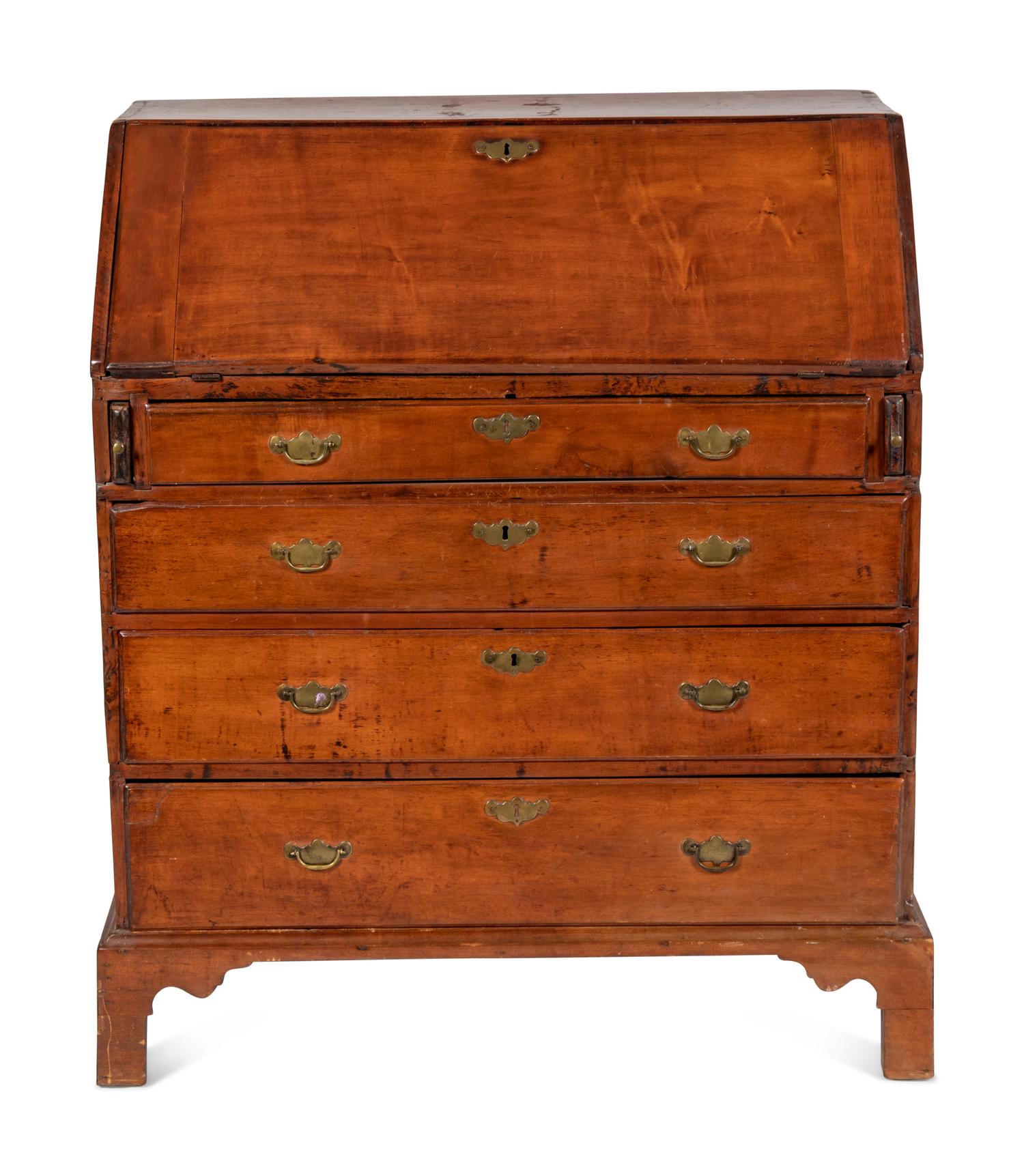 A Chippendale Slant Front Writing Desk