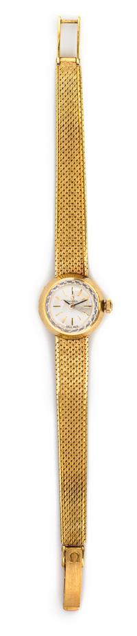An 18 Karat Yellow Gold Wristwatch, Omega, 15.10 dwts.
