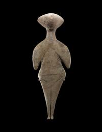 A Chalcolithic Marble Standing Female Idol
