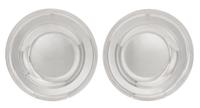 A Pair of Austrian Silver Plates, 1798-1799, circular with reeded rims, the borders engraved with later crest of an arm embowed graspin
