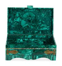 An Empire Style Gilt Bronze Mounted Malachite Table Casket