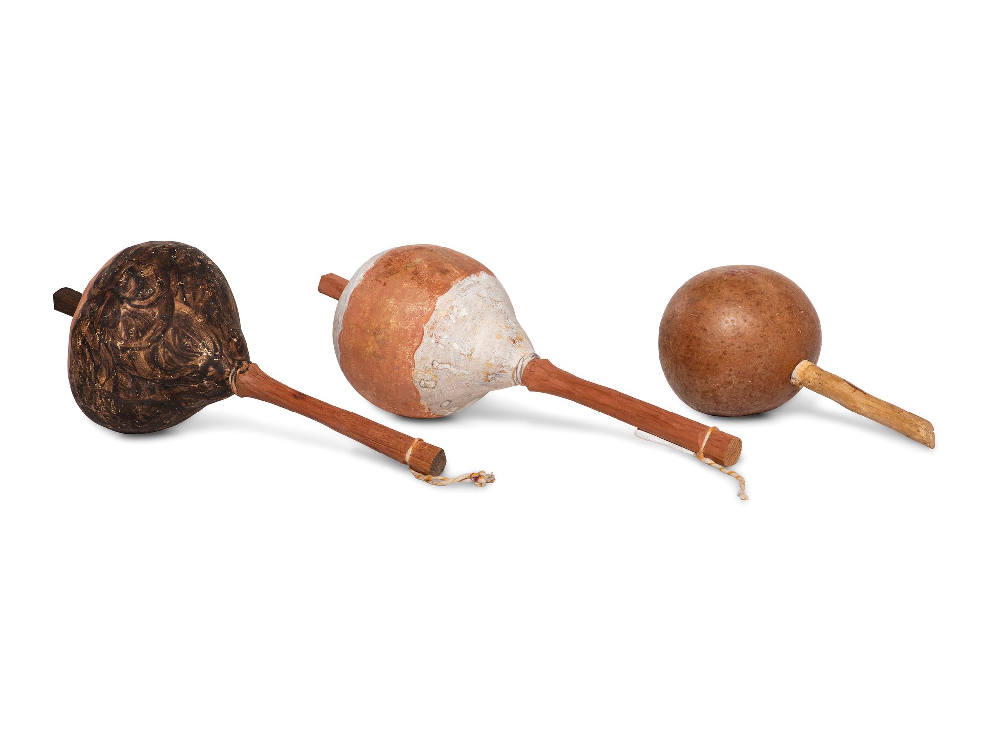Navajo Painted Gourd Rattles