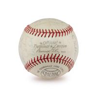 A 1962 Chicago Cubs Team Signed Autograph Baseball Including Rookie Era Lou Brock Signature (Beckett Authentication Services)