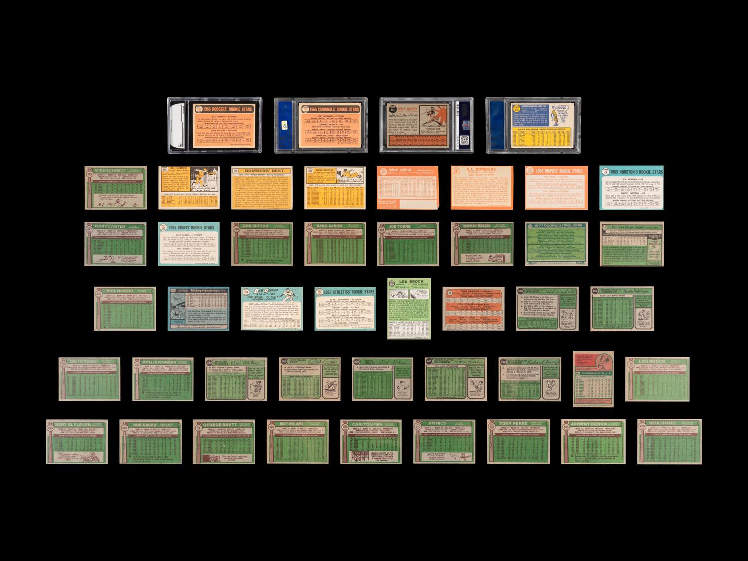 A Shoebox Collection of 1960s-80s Topps Baseball Cards Featruing Hall of Famers and Key Rookie Cards,