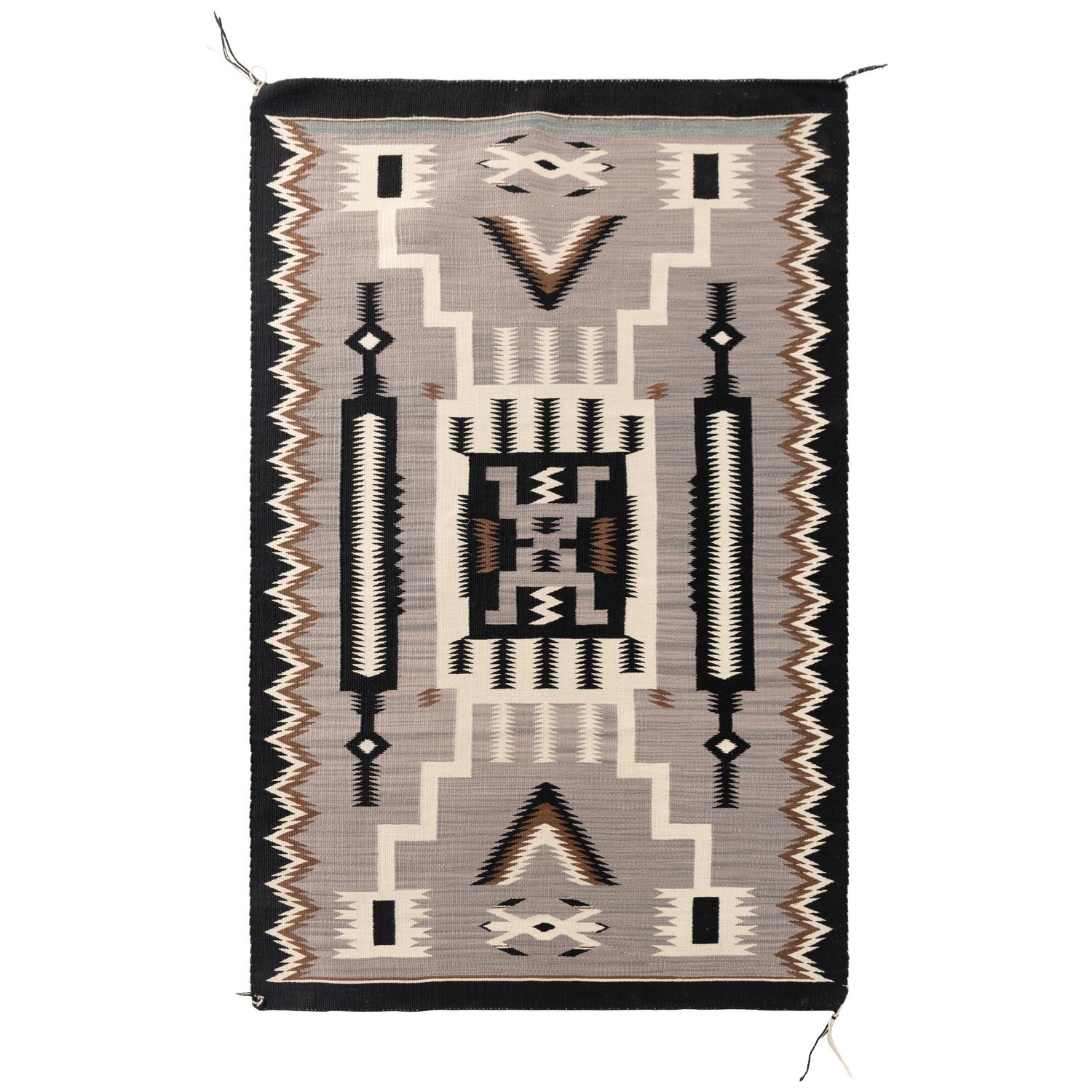 Navajo Two Grey Hills AND Storm Pattern Weaving [Rug]
