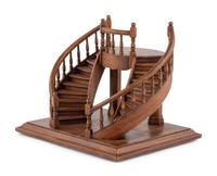 An English Walnut Staircase Model