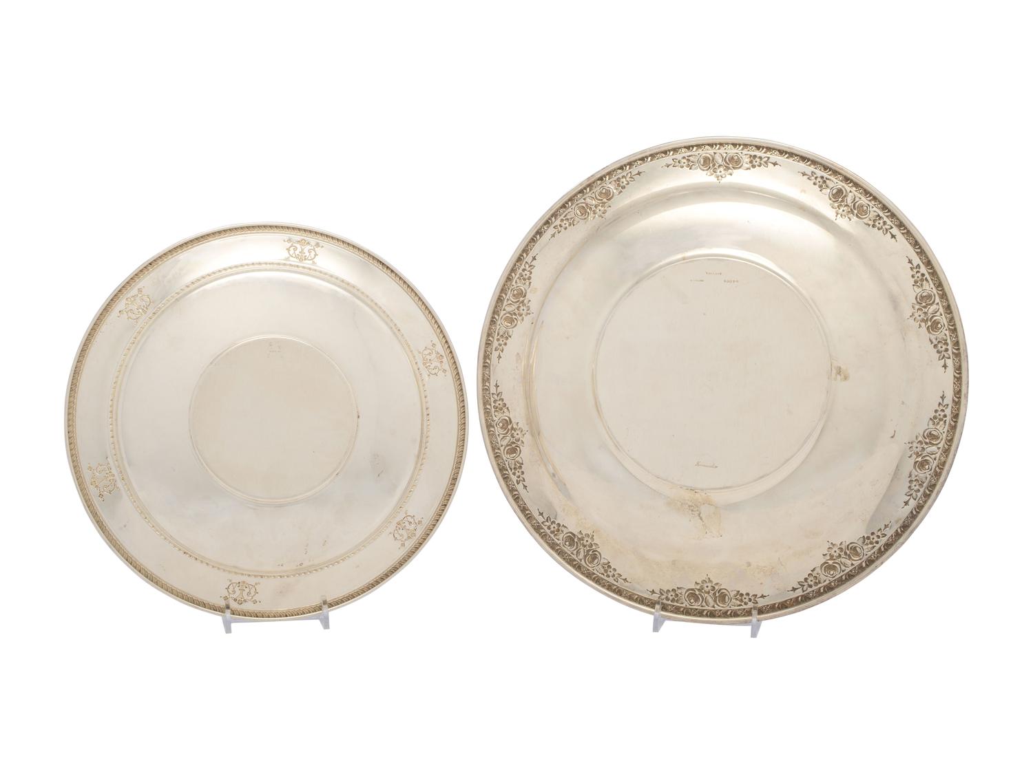 Two American Silver Trays