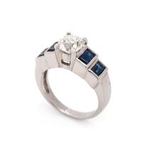 DIAMOND AND SAPPHIRE RING