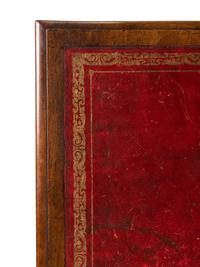 An Edwardian Walnut Pedestal Desk