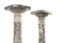 A Pair of Continental Marble Pedestals