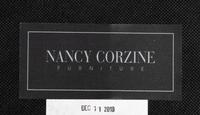 A Pair of Nancy Corzine Silvered Acorn Lounge Chairs and Ottomans