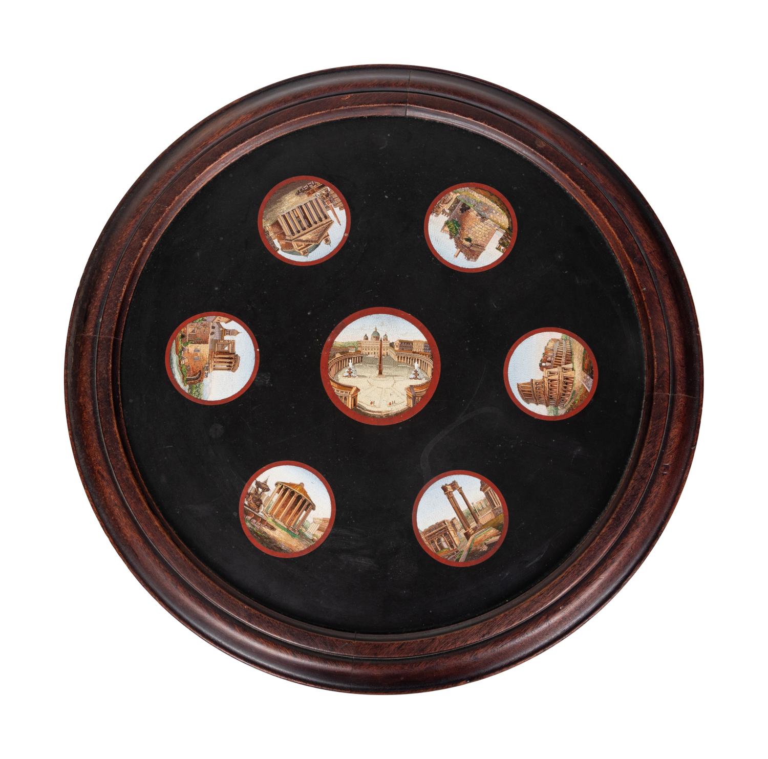 An Italian Micromosaic and Walnut Table