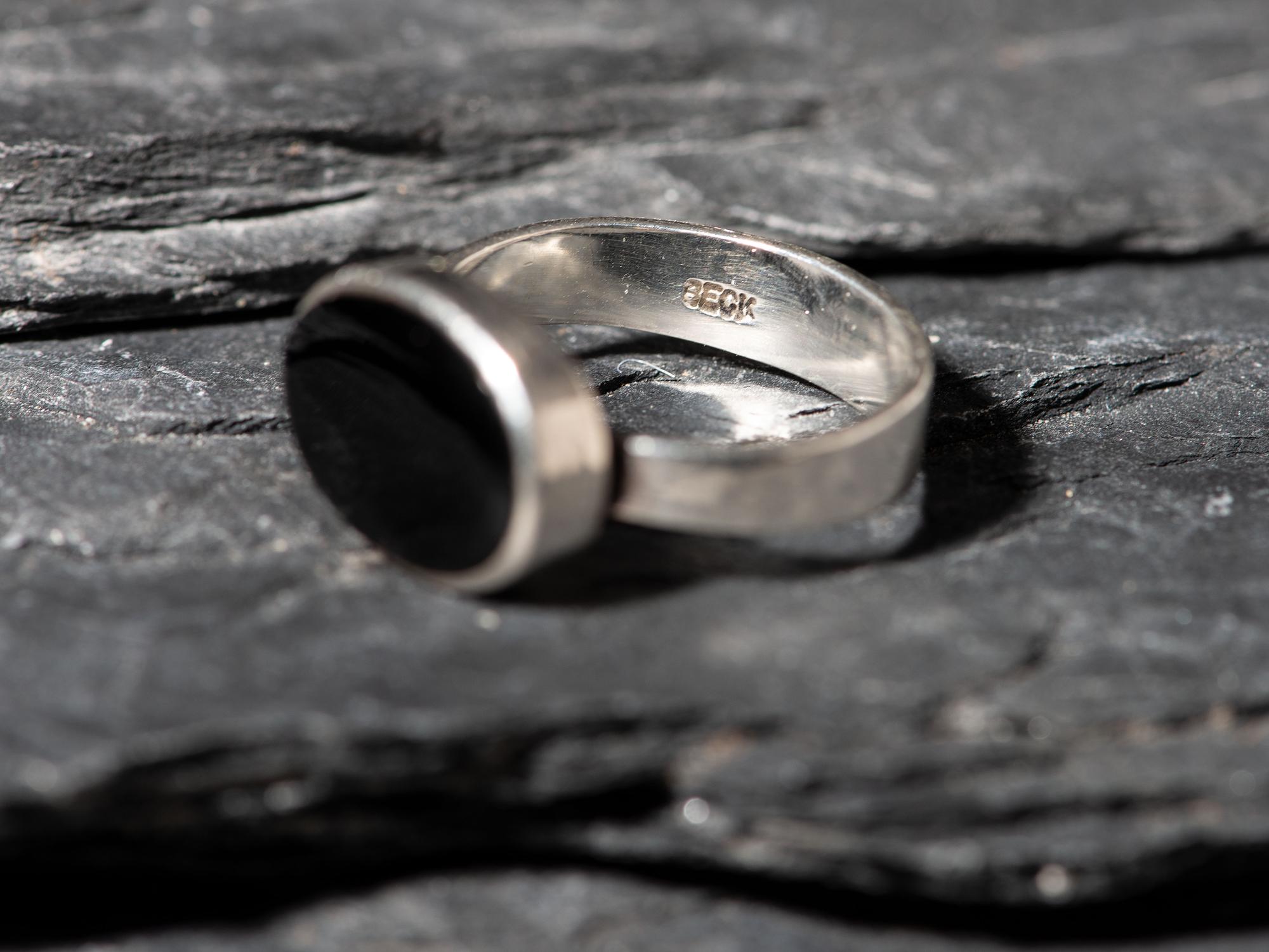 Silver and Onyx Ring