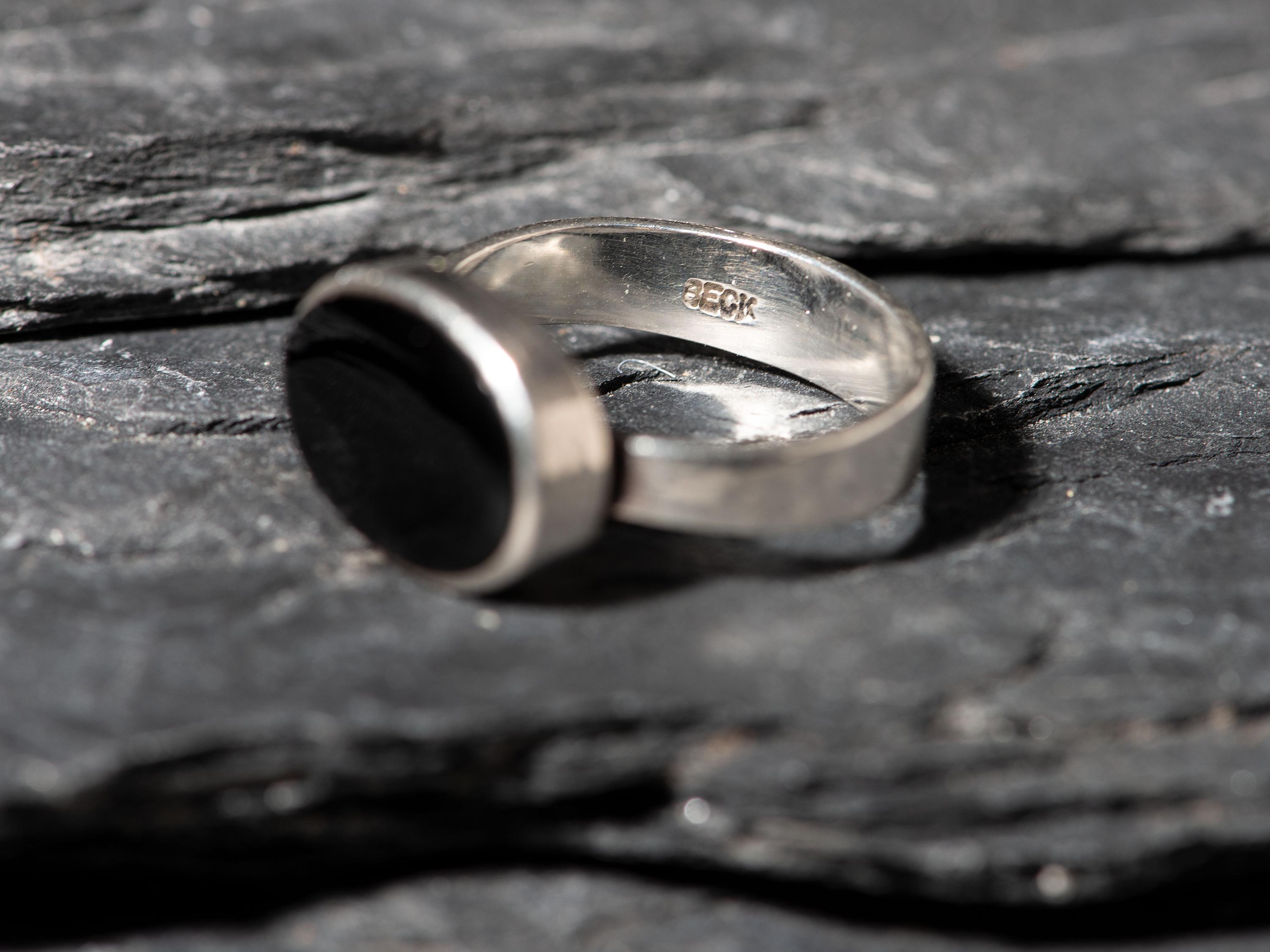Silver and Onyx Ring