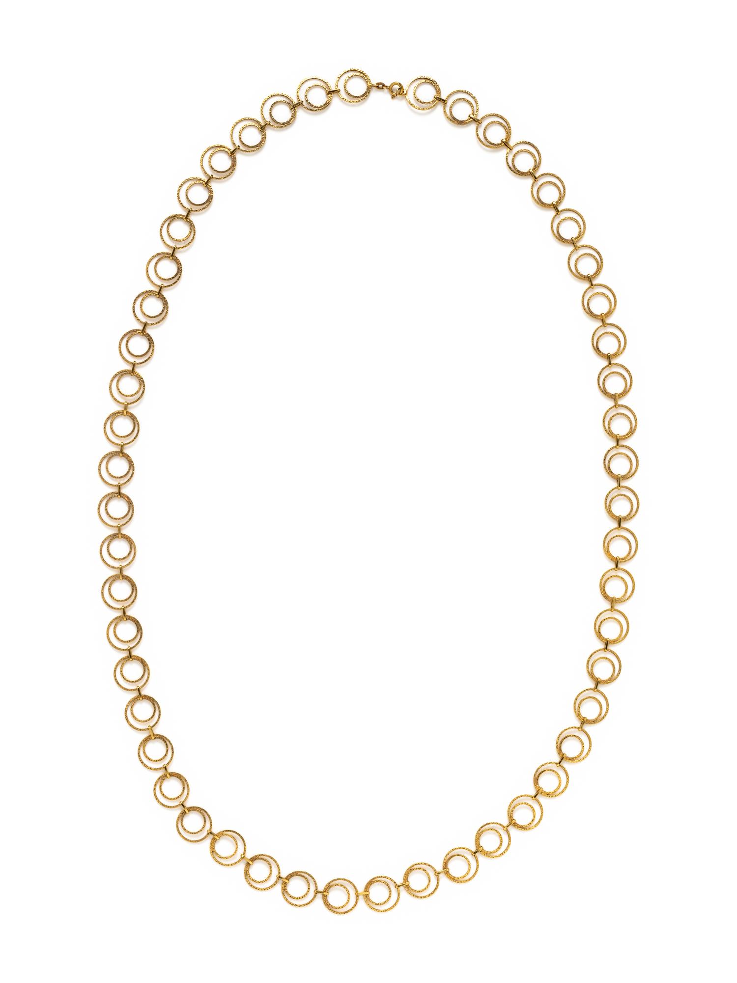 YELLOW GOLD FANCY LINK LONG CHAIN