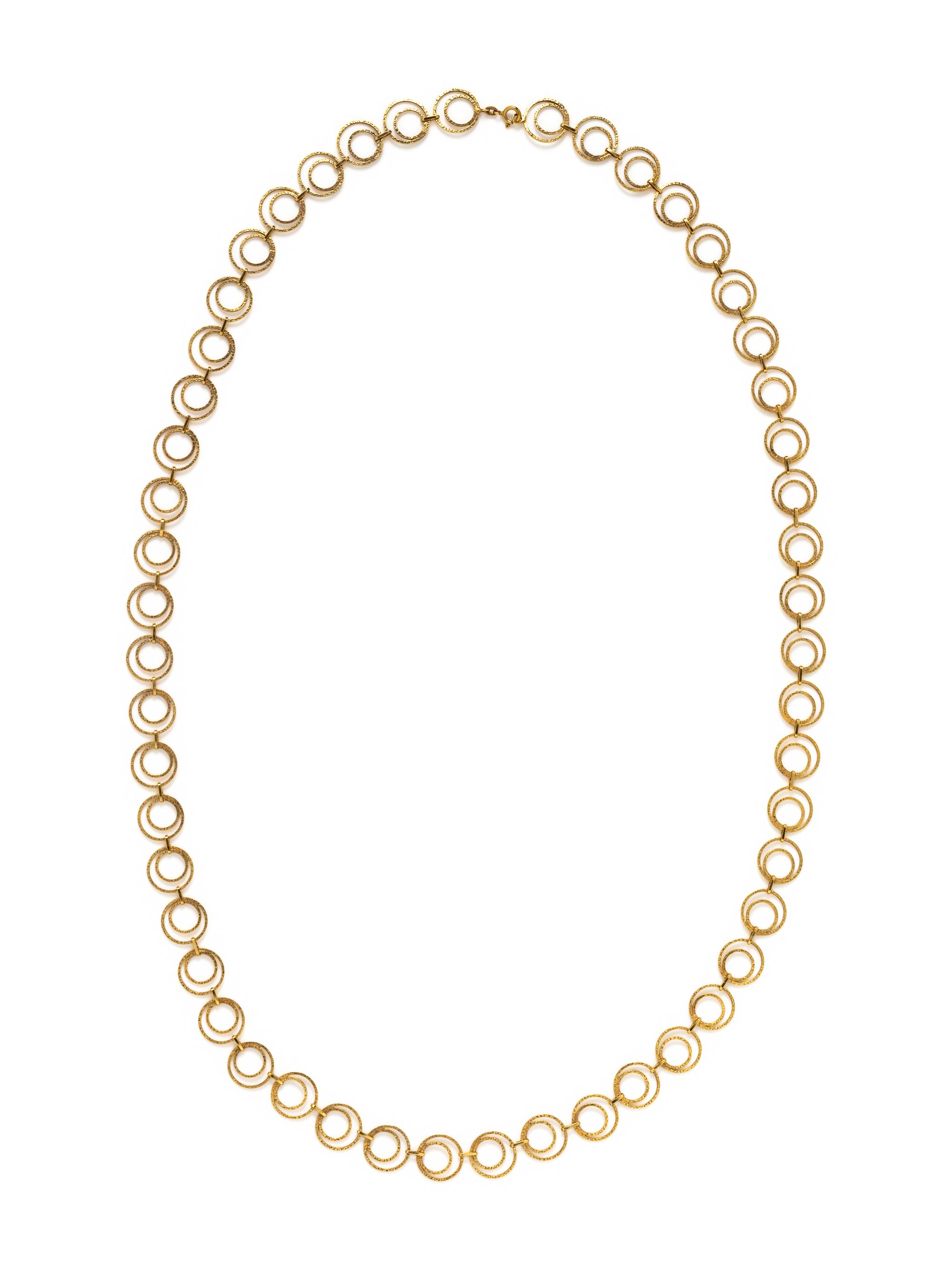 YELLOW GOLD FANCY LINK LONG CHAIN