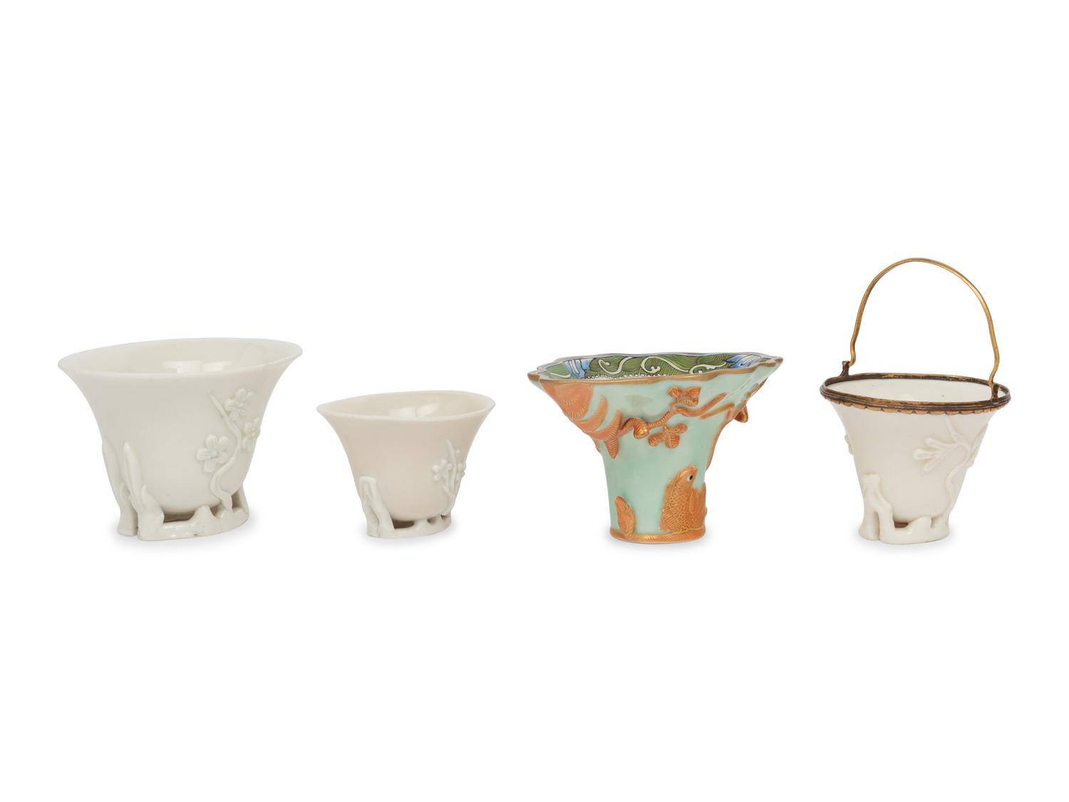 Four Porcelain Libation Cups