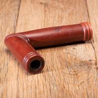 Western Great Lakes Figural Pipe Stem, with Catlinite Bowl