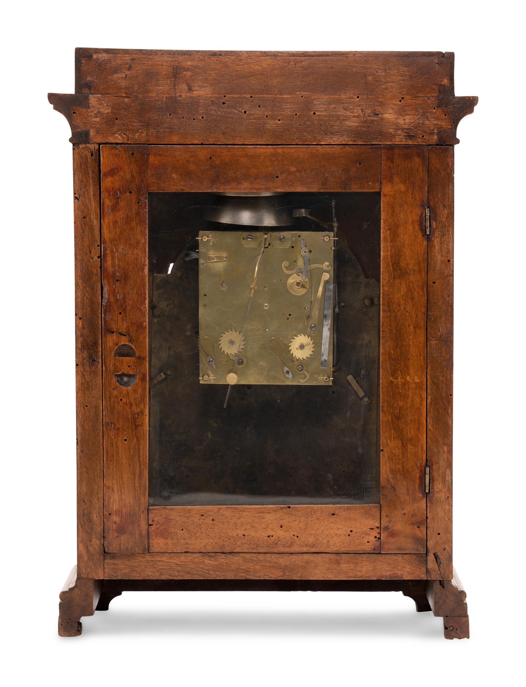 A Continental Walnut Bracket Clock